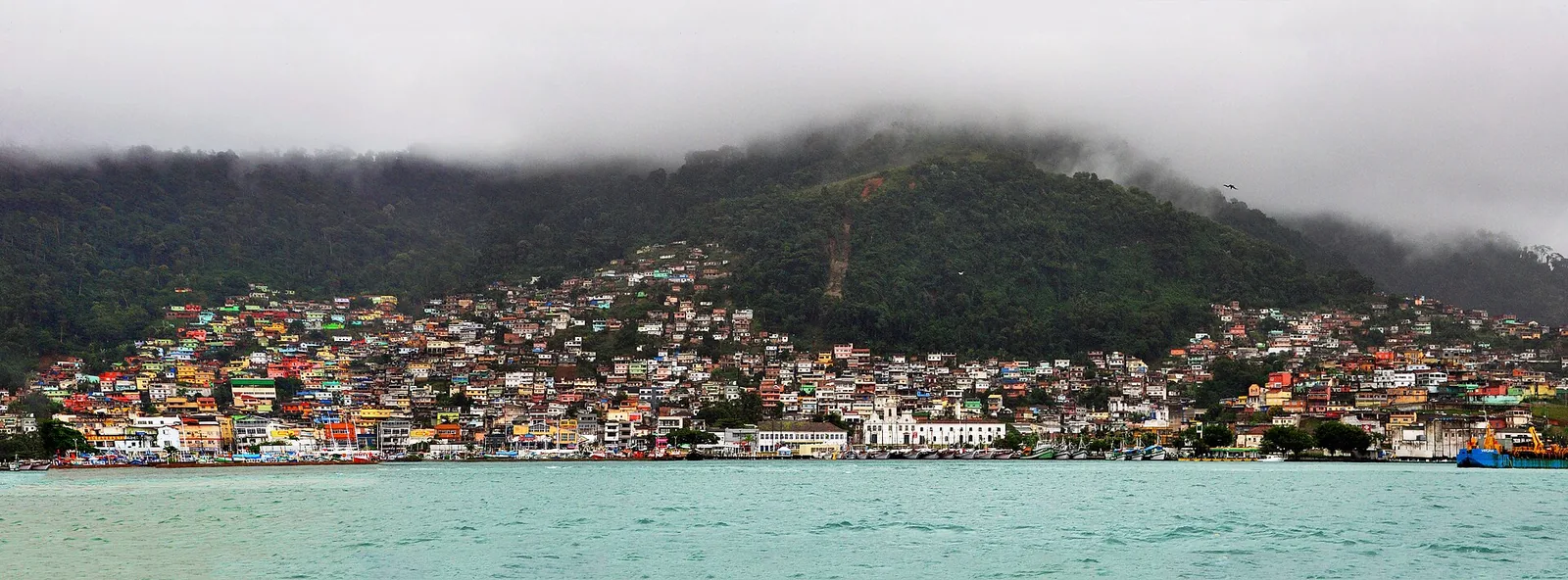 The island-strewn waters toward Angra dos Reis, where pirates once waited for the gold ships.