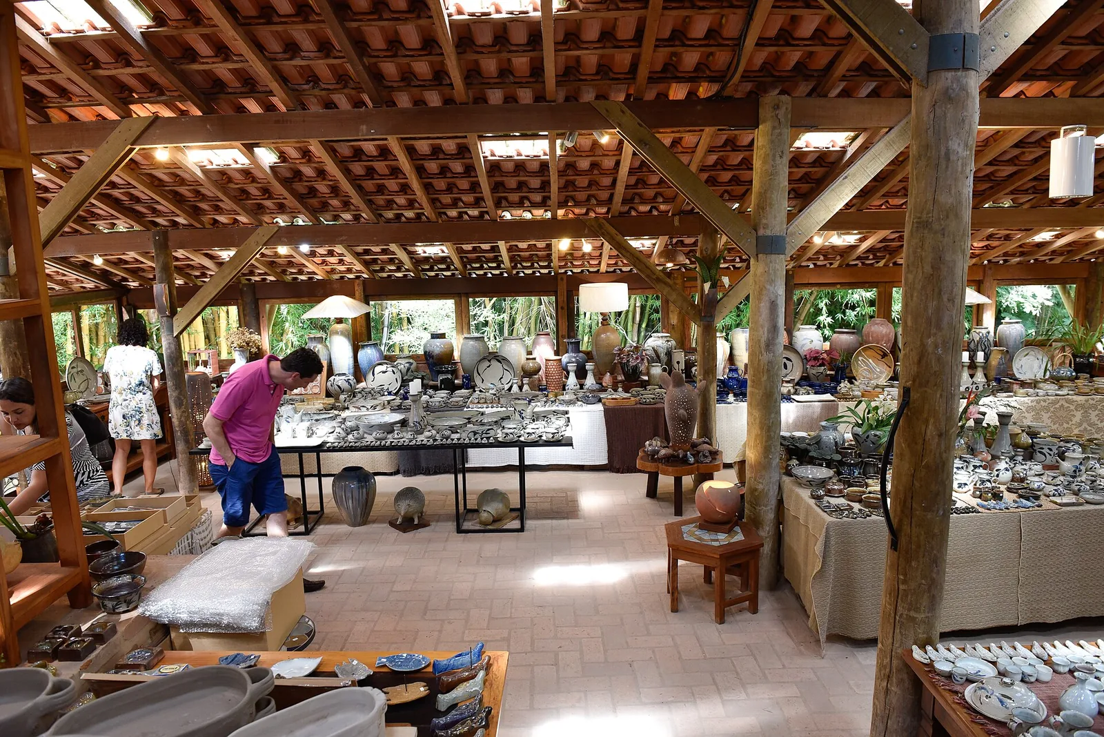The potter's craft on show: Cunha's studios welcome visitors to watch, learn and buy at the source.