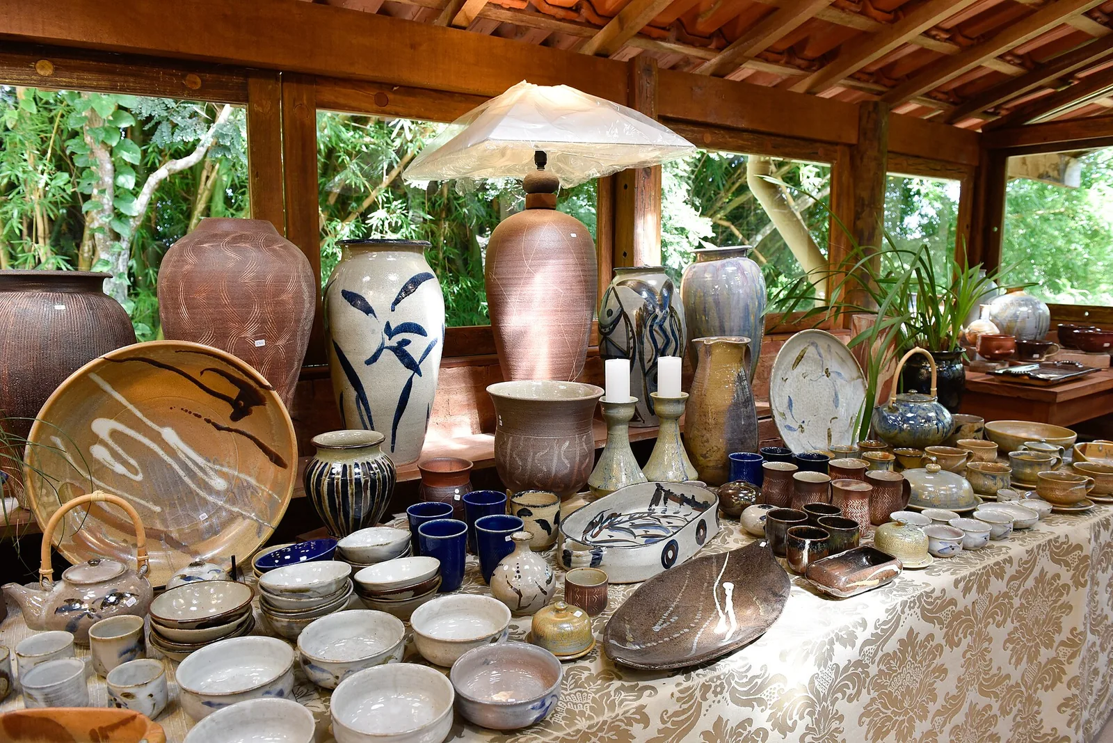 Glaze and form in the Japanese-Brazilian tradition that took root here in the 1970s.