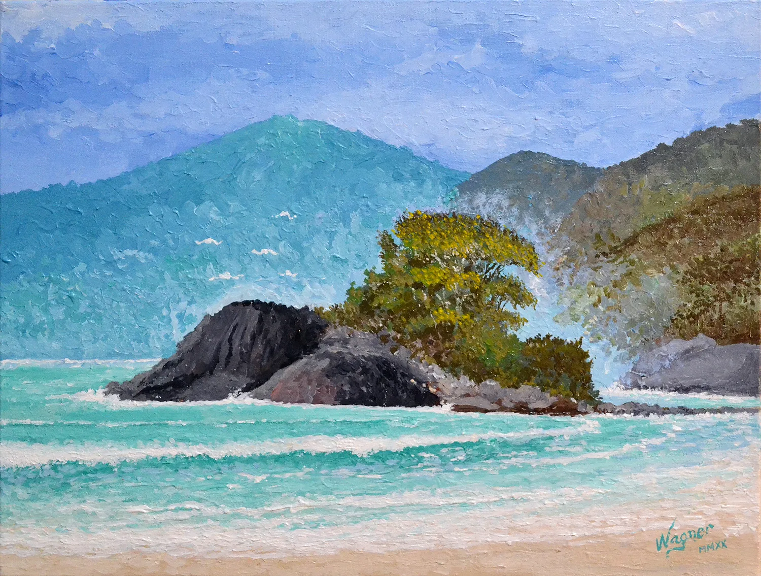 Trindade's beaches, the base for the short walk or boat to the Cachadaço natural pool.